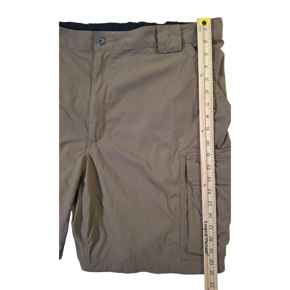 Duluth Trading Dry on the Fly Cargo Shorts Men's 3XL Brown Nylon 9" Inseam - Picture 8 of 9